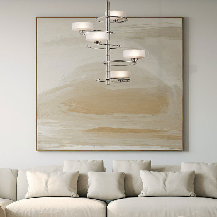 Kichler Elstead Aleeka Classic Pewter 5 Light Chandelier - British product