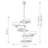 Kichler Elstead Aleeka Classic Pewter 5 Light Chandelier - British product