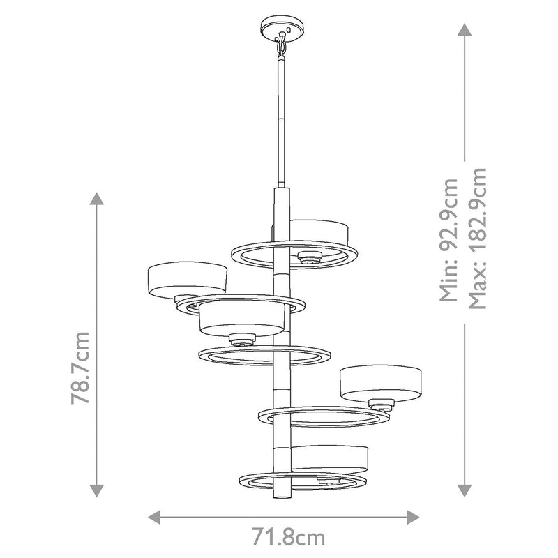 Kichler Elstead Aleeka Classic Pewter 5 Light Chandelier - British product