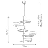 Kichler Elstead Aleeka Classic Pewter 5 Light Chandelier - British product