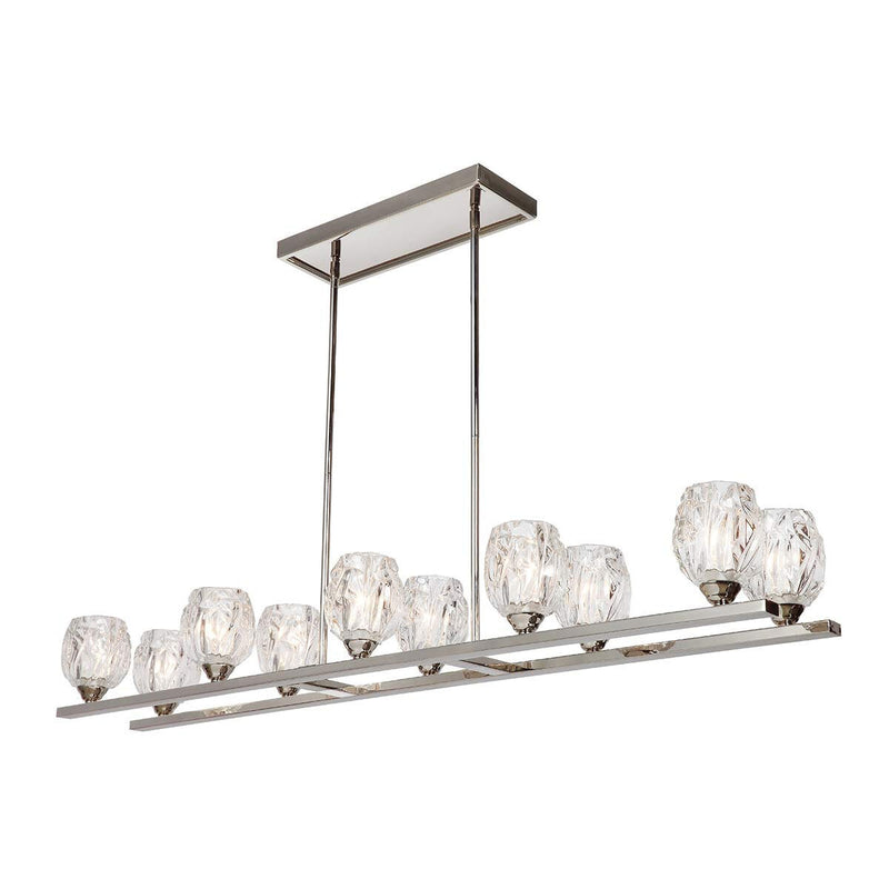 Elstead Rubin 10 light island chandelier polished nickel - British product