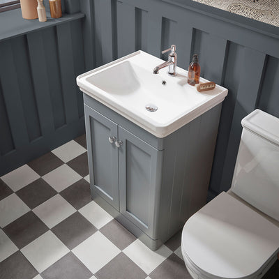 Costco UK Tavistock Ashby 60.7 cm Floor Mounted Vanity Unit in Blue- Buy online at McGrocer