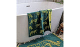 Argos furn Turkish Cotton Leopard Bath Towel Teal Green 125 x 70 cm- Buy online at McGrocer
