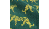 furn Turkish cotton leopard patterned bath towel teal green, UK version