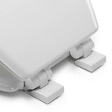 Croydex Carron moulded wood toilet seat white, adjustable hinges (British brand)