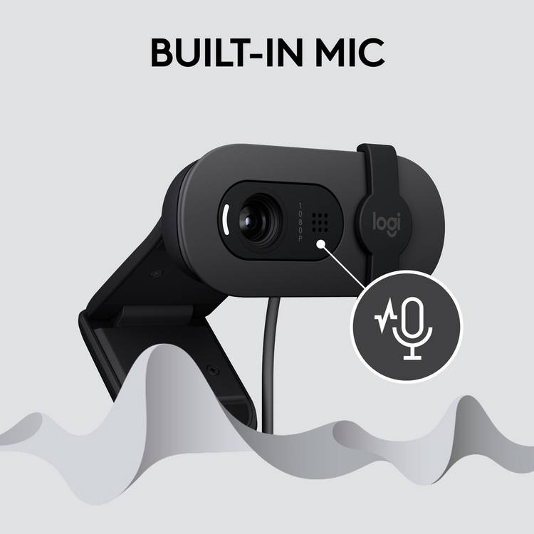 Logitech Brio HD 100 webcam black, imported from the UK