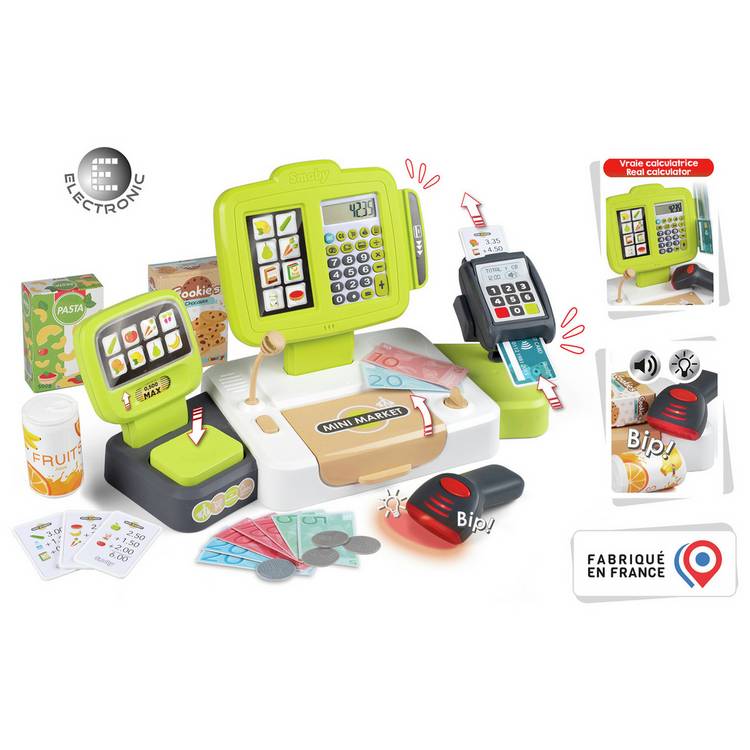 Smoby large cash register green - British product