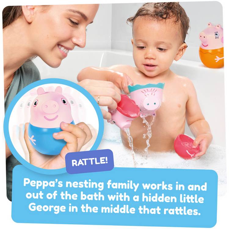 Tomy Peppa Pig nesting family bath toy, UK version