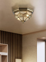 Next Searchlight Robin Antique Brass Flush Ceiling Light- Buy online at McGrocer