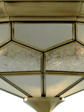 Searchlight Brass Robin flush ceiling light 29cm - British product
