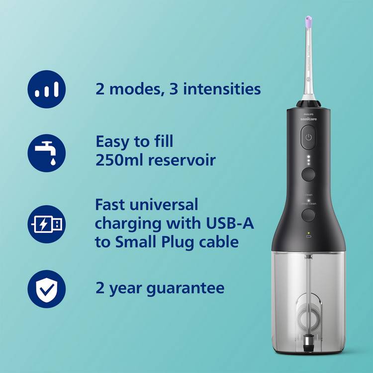 Philips Sonicare Power Water Flosser 3000 Black, imported from the UK
