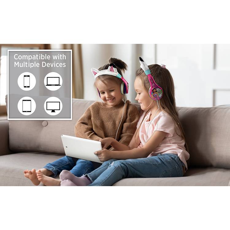 eKids Gabby's Dollhouse kids Bluetooth headphones - British product