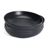 Habitat 4 piece stoneware pasta bowl set in matte charcoal, UK version