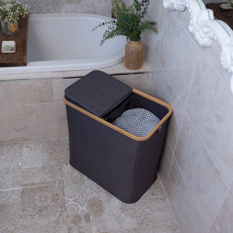 Addis double bamboo laundry hamper 85 litre, UK version