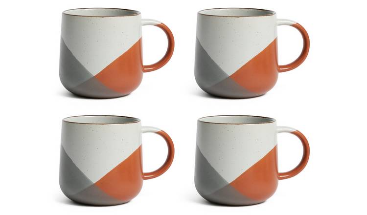 Habitat Dipped Speckle stoneware mugs set of 4 - British product