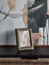 Next Libra Interiors Antique Brass Gold Kavari Tiger Photo Frame 5x7- Buy online at McGrocer