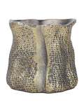 Libra Interiors antique brass gold molten weave candle holder 11.5cm (British brand)