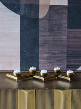 Next Libra Interiors Gold Luca Zigzag Tealight Holder- Buy online at McGrocer