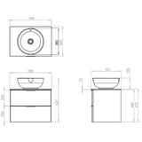 Tavistock Vesta wall mounted vanity unit 59.8 cm white - British product