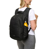 Lolë quilted backpack 26L in black and green (British brand)
