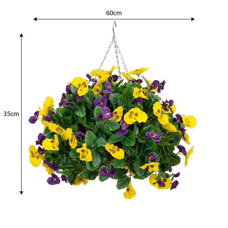 Tree Locate artificial hanging basket 35x50cm - British product