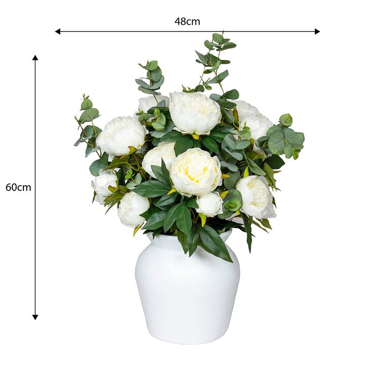 Tree Locate artificial peony and eucalyptus bouquet, UK version