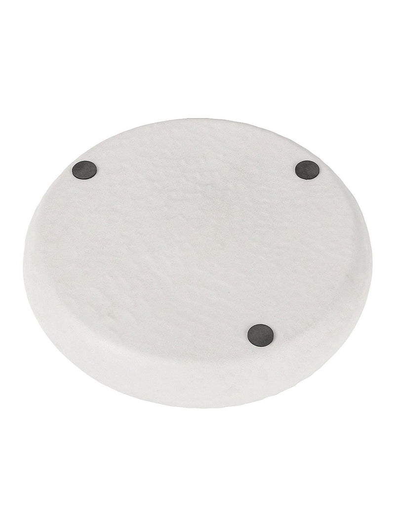 Libra Interiors Samui white stonewash round platter large - British product