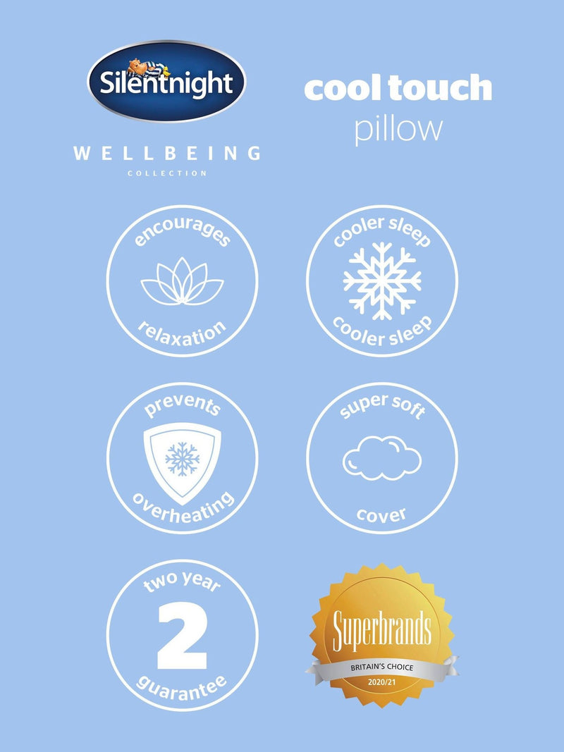 Silentnight Medium Wellbeing Cool Touch pillow (British brand)