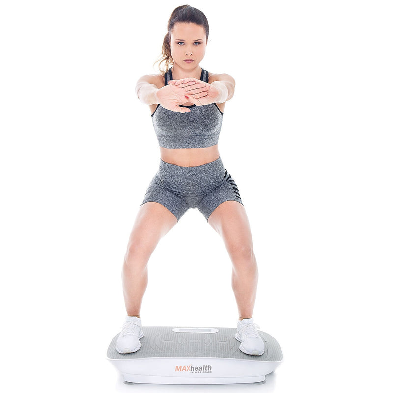 MAXhealth whole body vibration fitness board with LCD display, UK version