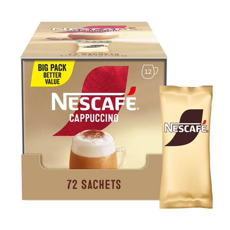 Nescafé Cappuccino instant coffee sachets 72-pack (British brand)