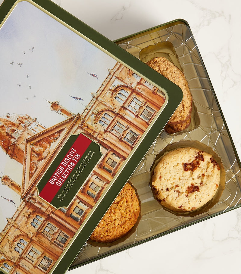 Harrods biscuit selection tin 550g, imported from the UK