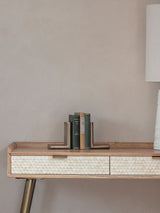 Next Libra Interiors Ellie Antique Brass Bookends Set of 2- Buy online at McGrocer