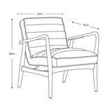 Gallery Brown Leather Armchair, UK version