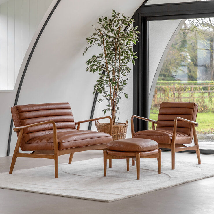 Gallery Brown Leather Armchair, UK version