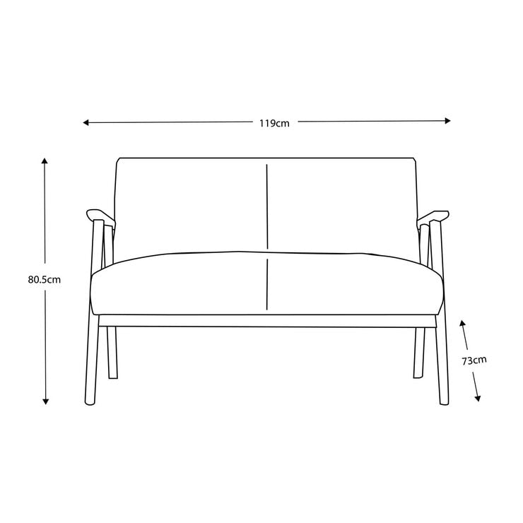 Gallery Neyland Natural Linen 2 Seater Sofa, UK version