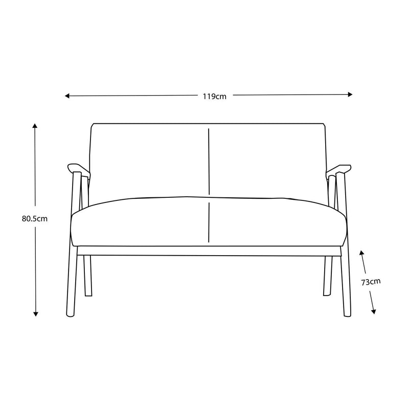 Gallery Neyland Natural Linen 2 Seater Sofa, UK version