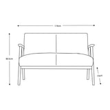Gallery Neyland Natural Linen 2 Seater Sofa, UK version