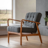 Gallery Humber dark grey linen armchair, UK version