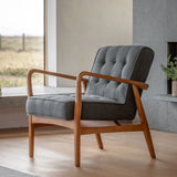Gallery Humber dark grey linen armchair, UK version