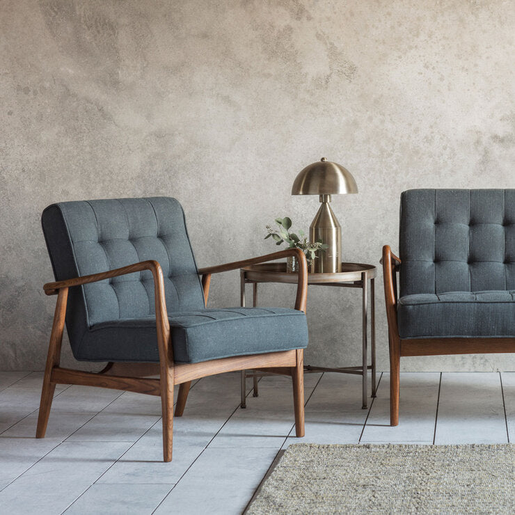 Gallery Humber dark grey linen armchair, UK version