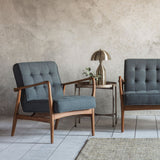 Gallery Humber dark grey linen armchair, UK version