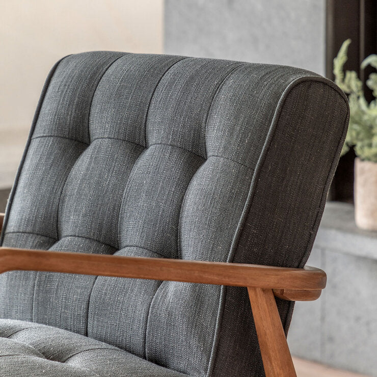 Gallery Humber dark grey linen armchair, UK version