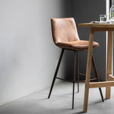 Costco UK Gallery Henley Brown Faux Leather Bar Stool (2 Pack)- Buy online at McGrocer