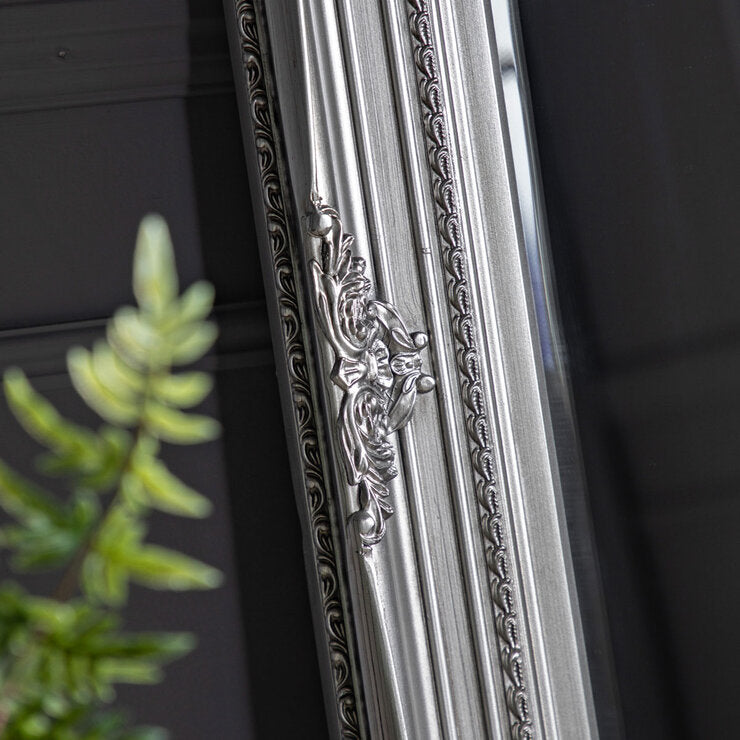 Gallery Hampshire leaner mirror silver frame 84x170cm (British brand)