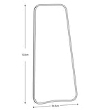 Gallery Kurva gold leaner mirror curved corners, imported from the UK