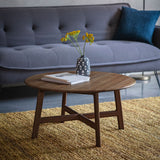 Gallery walnut round coffee table, imported from the UK