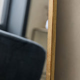 Gallery Kurva gold leaner mirror curved corners, imported from the UK