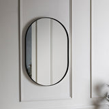 Gallery Hurston Elipse black mirror 60x90cm, imported from the UK