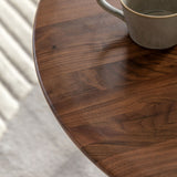 Gallery walnut round coffee table, imported from the UK