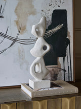 Next Libra Interiors White Aven Stacked Organic Forms Sculpture- Buy online at McGrocer